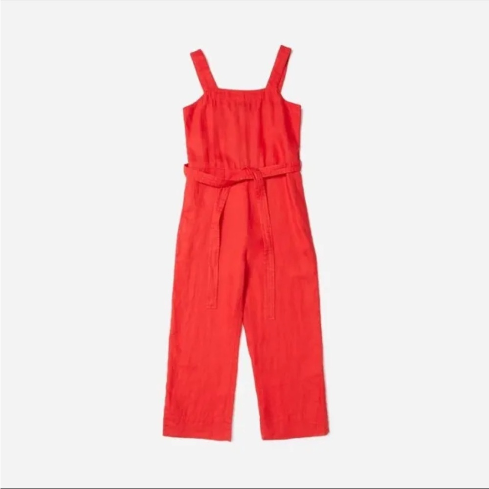 NWT Everlane Linen square neck jumpsuit size 4